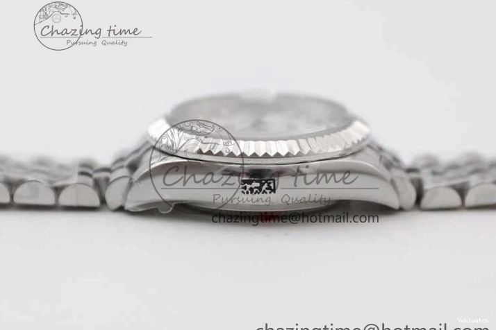 Dial SS 1:1 Diamonds 28 Silver Markers DateJust Bracelet 904L Edition Lady Best on NH05 Steel TWF President 0206